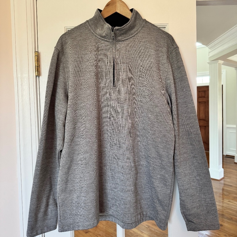 Rorie Whelan Golf Pullover Men's Sz XL Active 1/4 Zip Light Sweatshirt, Gray